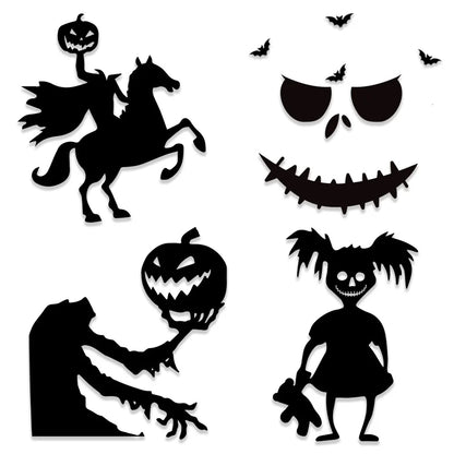 Halloween Decorations,Skeleton,Pumpkins,Halloween Horror Door Stickers,Ghost Festival,party Decor,felt Wall Stickers,Room Decor Good Vibrations
