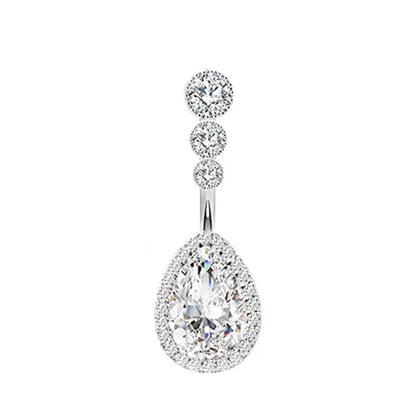 Dainsty Dangled Belly Button Rings Surgical Steel 14G Bar Navel Piercing Ring Crystal CZ Bee Flower Heart Belly Ring Ear Jewelry Good Vibrations Adult Super Store