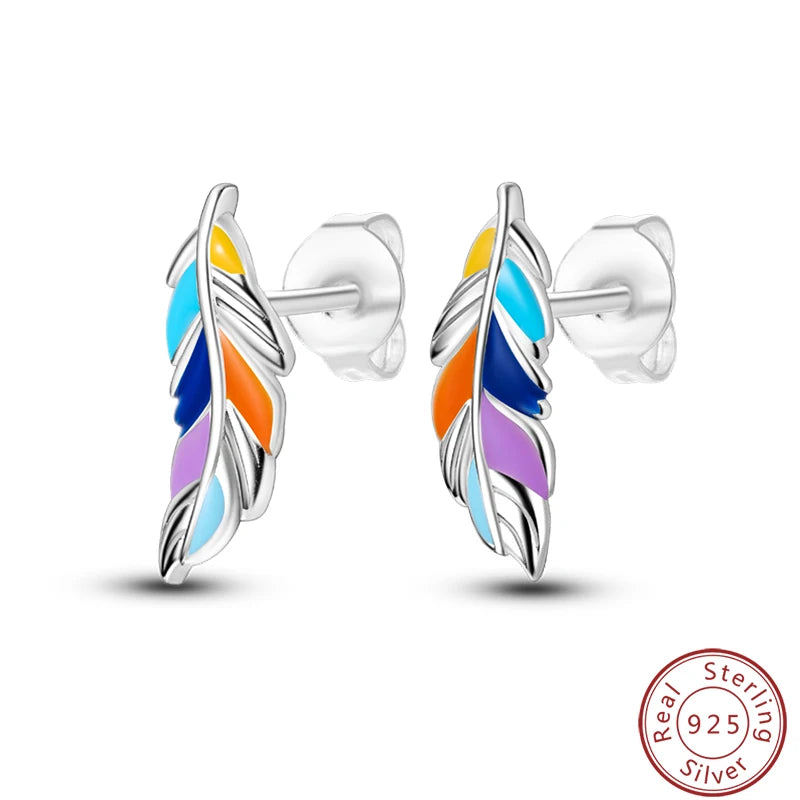 Women's Earrings 925 Sterling Silver Ocean Cute Pet Insect Plant Multi Style Earrings Fit Anniversary Delicate Jewelry Gifts Good Vibrations