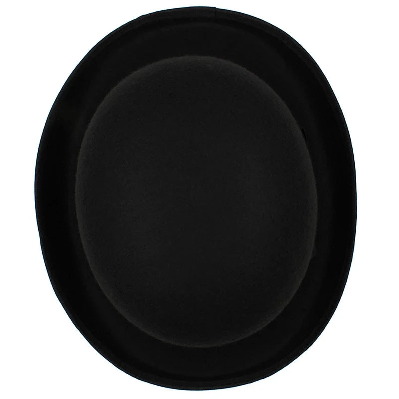 Men Women Felt Bowler Hat Classic Party Hats Lightweight Derby Fedora Hats Costume Accessories Good Vibrations