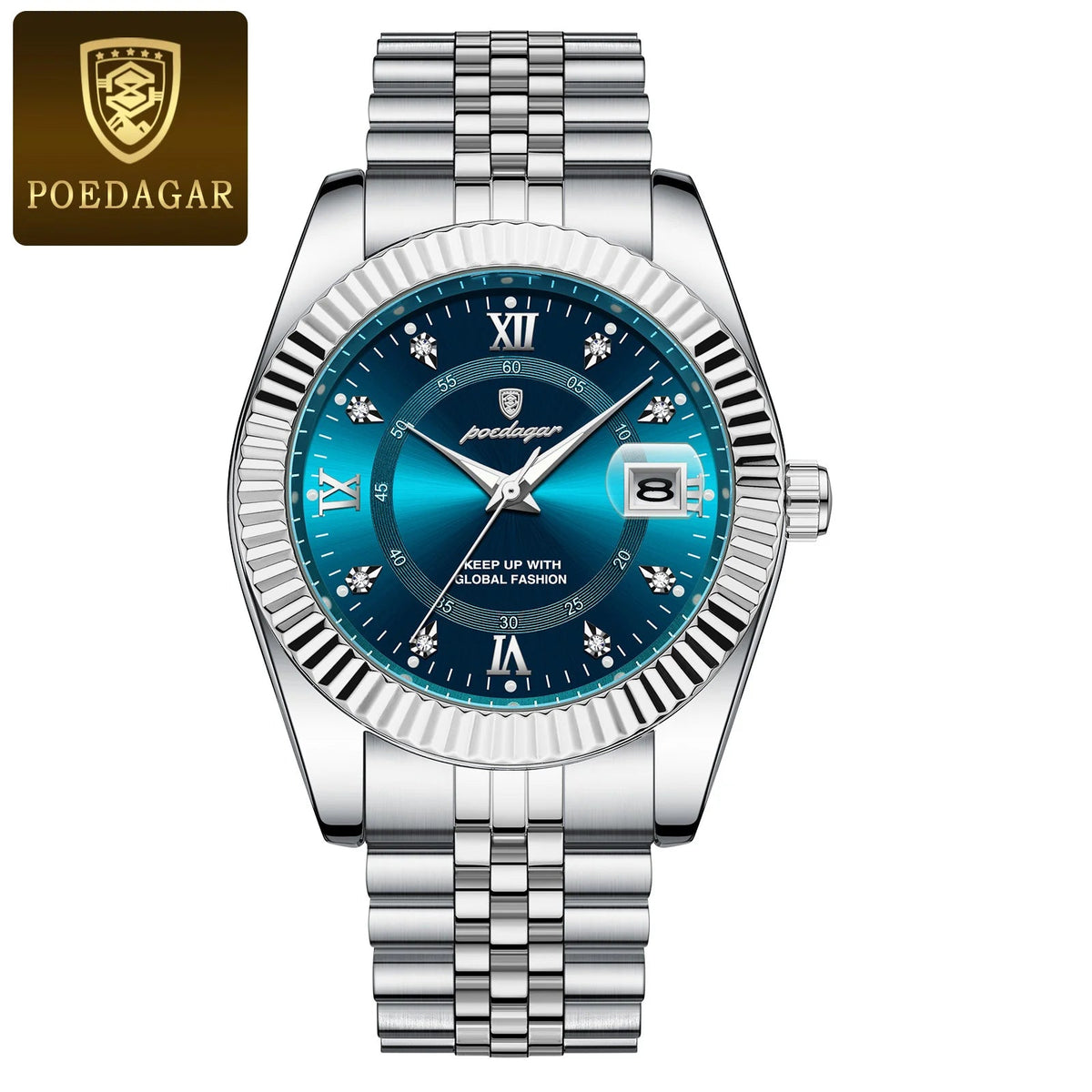 POEDAGAR Luxury Sport Wrist Watch For Man Waterproof Luminous Date Men Watch Quartz Stainless Steel Men's Watches Male Reloj+box Good Vibrations