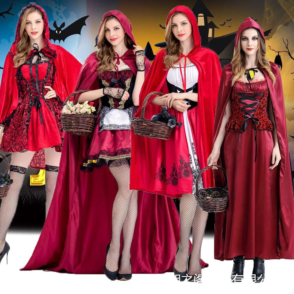 Halloween costume Goth little Red Riding Hood club queen costume cosplay costume stage dress Good Vibrations