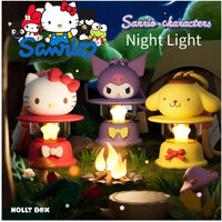 New Sanrio Night Light Pendant Toys Anime Kuromi Pochacco Cinnamoroll Melody Keychain Ornaments For Kids Christmas Present Good Vibrations