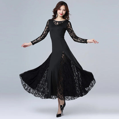 Modern Dance Costumes Long Skirt Wearing Outfit for Adult Women Stage Performance Dancing Suit Costume Practice Clothes Good Vibrations