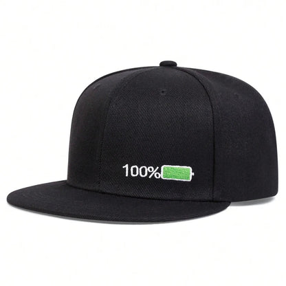Unisex Battery Embroidery Hip-hop Hats Spring Autumn Outdoor Adjustable Casual Baseball Caps Sunscreen Hat Good Vibrations