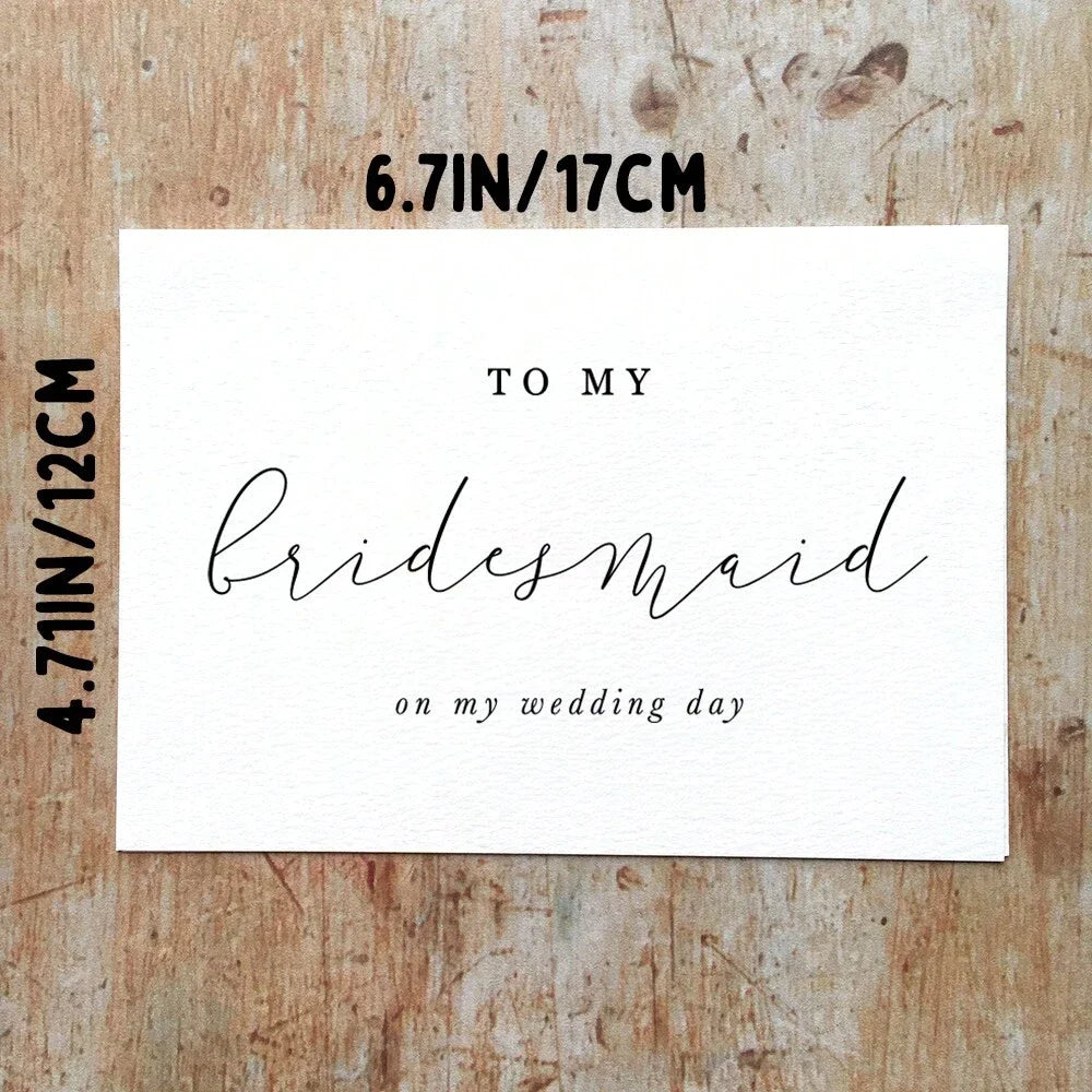 To My Bridesmaid on My Wedding Day Card,To My Maid of Honour Card, To My Wedding Party Card, Wedding Day Card Including Envelope Good Vibrations
