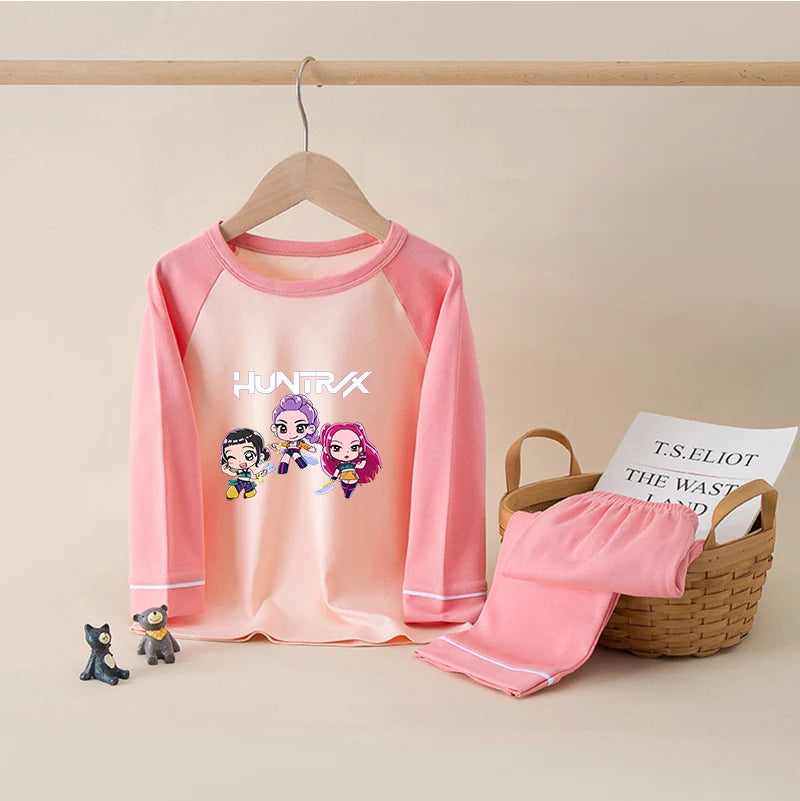 K-Pop Hunters Zoey Mira Rumi Children's Clothing Sets Boys Cartoon Sleepwear Clothes Kids Pajamas Set Baby Girls Cotton Pyjama Good Vibrations