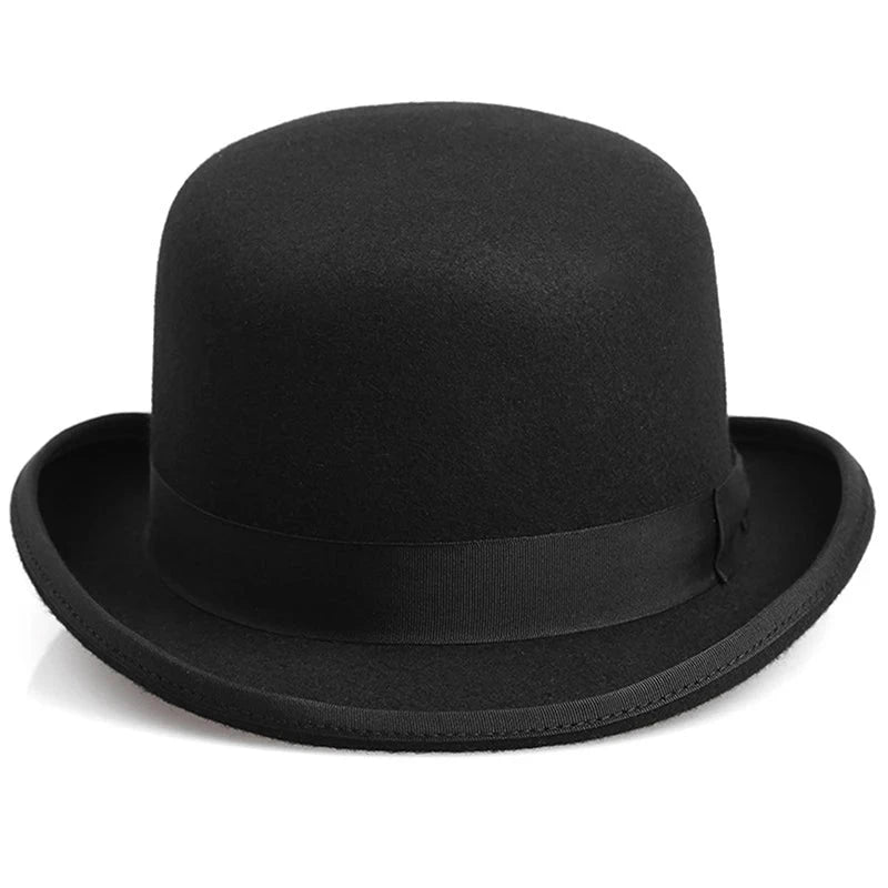 Men Women Felt Bowler Hat Classic Party Hats Lightweight Derby Fedora Hats Costume Accessories Good Vibrations