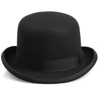 Men Women Felt Bowler Hat Classic Party Hats Lightweight Derby Fedora Hats Costume Accessories Good Vibrations