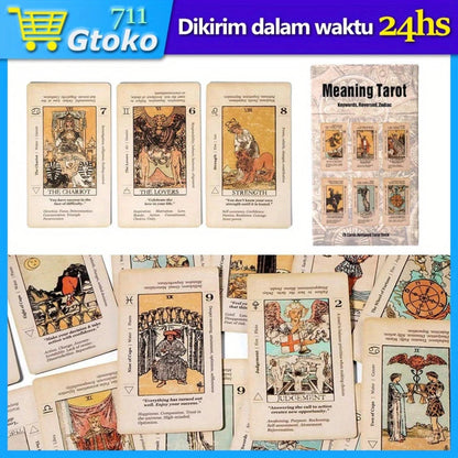 2026 Retro Tarot Cards Deck with Guidebook – Beginner Fortune Telling Divination Gift Good Vibrations