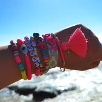 Bracelets Women Evil Eye Bracelet Summer Boho Tassel Chic Beads Pulseras Mujer Bohemian Jewelry Handmade Gift Good Vibrations