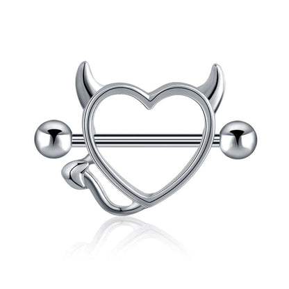 1 Pair Heart Barbell Nipple Ring Piercing Helix Piercing Sexy Nipple Jewelry High Quality Zircon Nipple Rings For Women Oreja Good Vibrations