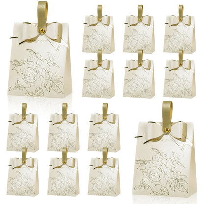 DIY Favors Birthday Party Jelwery Gift Packing Box Flowers Birds and Forest Wedding Candy Box with Wooden Ring Empty Paper Boxes Good Vibrations