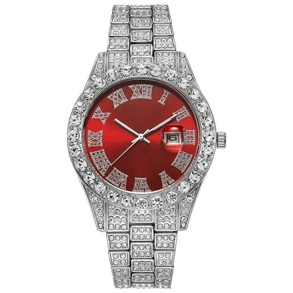 Fashion Full Iced Out Watch for Men Multiple Colors Hip Hop Mens Watch Fashion Cool Bling Diamond Luxury Mens Watches Clock Good Vibrations