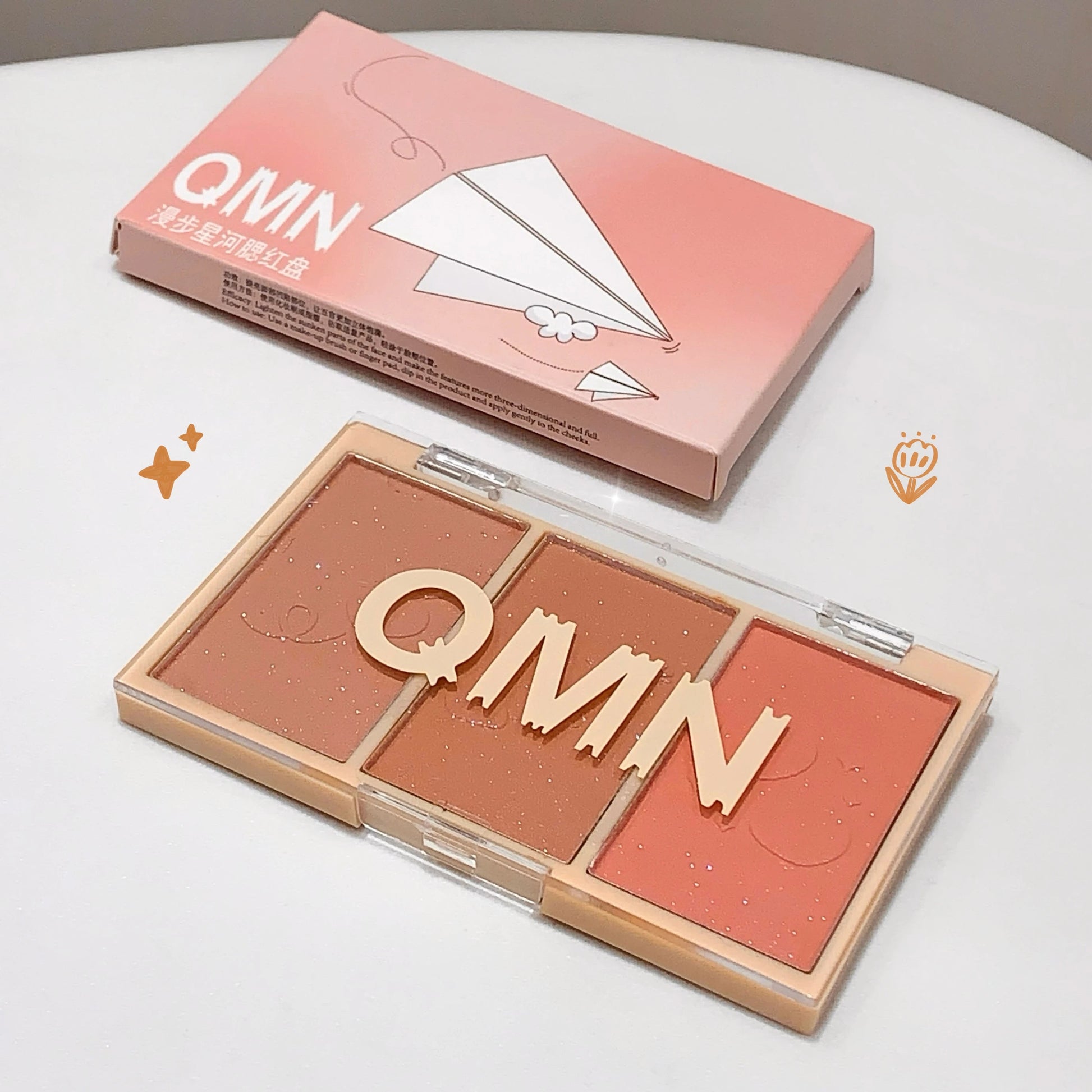 Natural&Matte Blush Palette Fine Powder&Easy To Apply, Long-lasting Pigment Cream Foundation , Concealer With Natural Blending Good Vibrations
