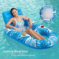 Inflatable Pool Float Adult - Pool Floaties Lounger Floats Raft Floating Chair Water Floaties for Swimming Pool Lake Lounge Floa Good Vibrations