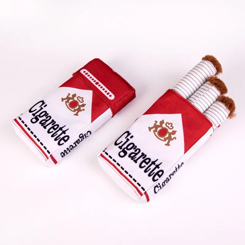 Cigarettes Dog Toy Imitation Cigar Chew Toy Interactive Plush Dog Chew Toy Funny Stuffed Dog Toys Novelty for Chewing Teething Good Vibrations