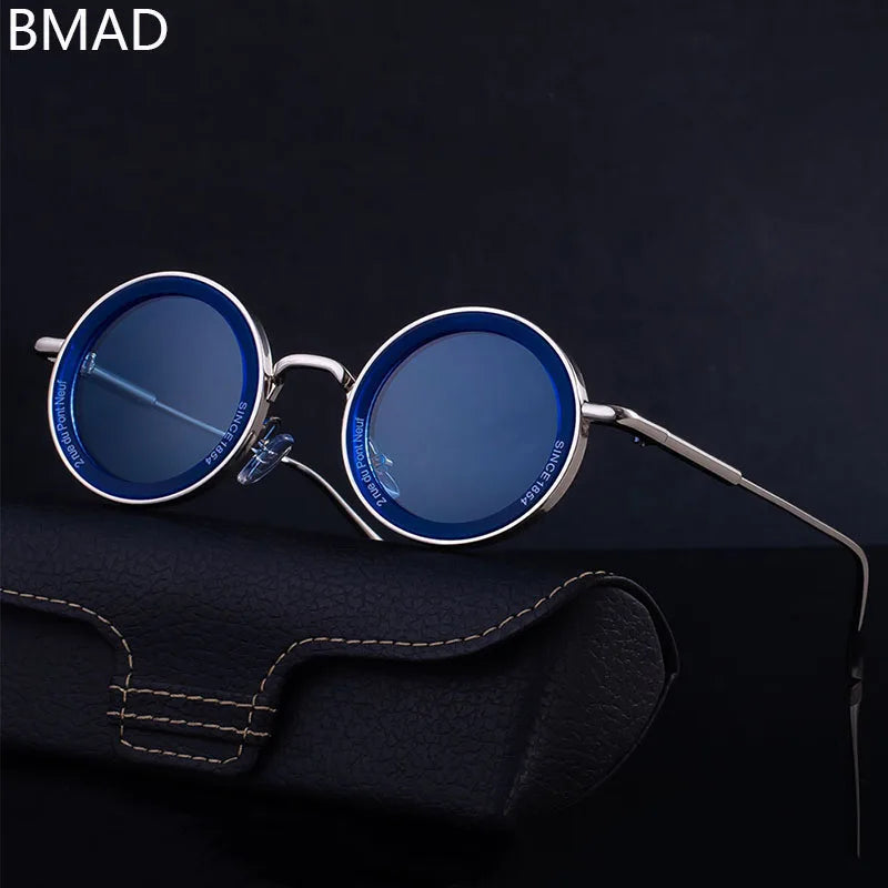 2025 Steampunk Sunglasses For Men Fashion Round Punk Sunglasses Vacation Oculos Outdoor Glasses Vintage Designer Trending Lentes Good Vibrations