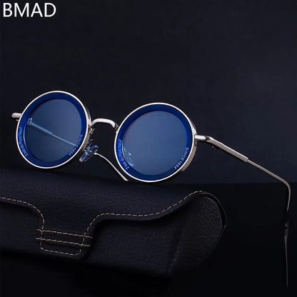 2025 Steampunk Sunglasses For Men Fashion Round Punk Sunglasses Vacation Oculos Outdoor Glasses Vintage Designer Trending Lentes Good Vibrations