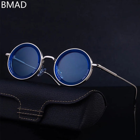 2025 Steampunk Sunglasses For Men Fashion Round Punk Sunglasses Vacation Oculos Outdoor Glasses Vintage Designer Trending Lentes Good Vibrations