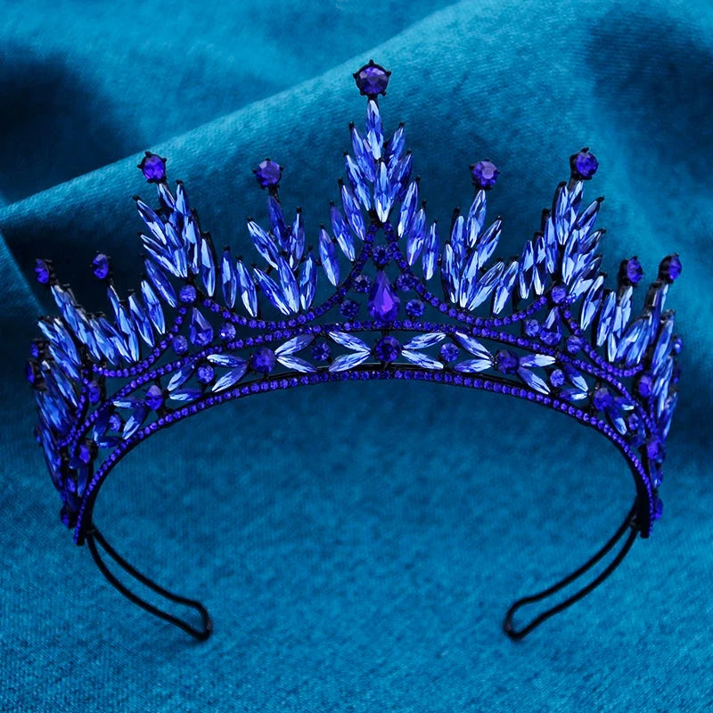 Gorgeous Baroque Crown for Bridal Tiaras Wedding Headwear Prom Diadem Hair Jewelry Prom Pageant Tiaras and Crowns Good Vibrations