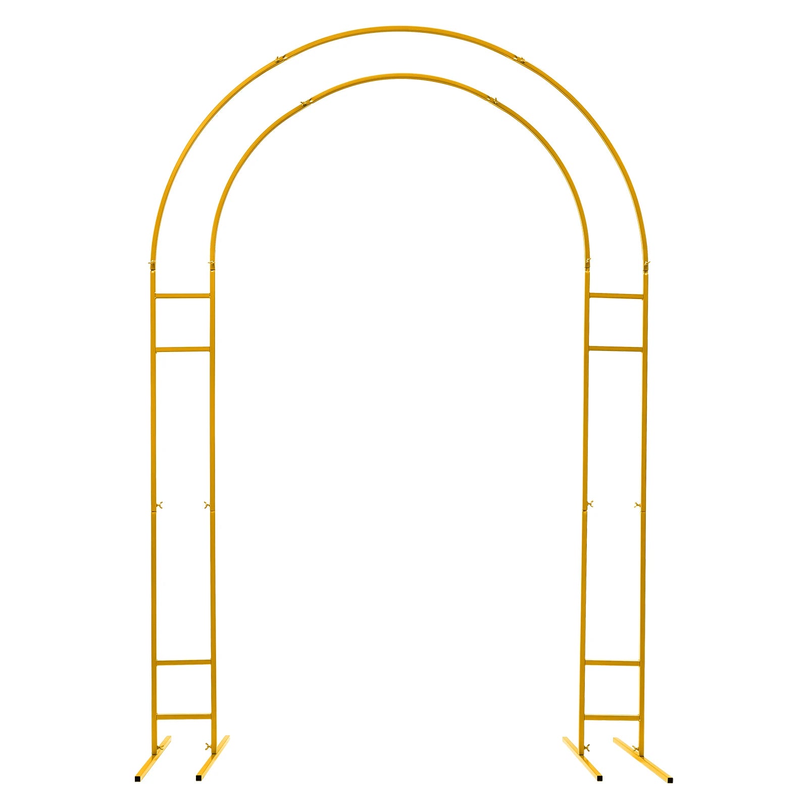 7.2ft Metal Wedding Arch  with Base, Balloon Arch Backdrop Arch Stand for Wedding, Garden, Yard, Indoor Outdoor Party Decoration Good Vibrations