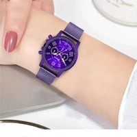 2020 Geneva Women Wristwatches Fashion Luxury Purple Watches Casual Ladies Watches Female Clock Reloj Mujer Relogio Feminino Good Vibrations