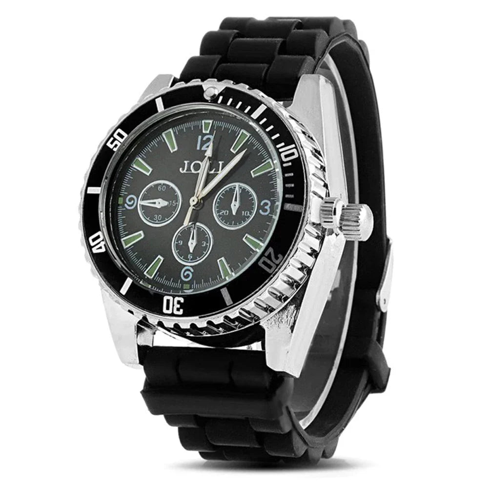 Portable watch style tobacco grinder for outdoor travel, 42mm diameter, DIY smoking accessory.