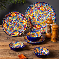 Ceramic Tableware Set Rice Bowl Serving Plate Creative Cutlery Soup Plate Noodle Handle Bowl Sauce Dish Steak Salad Fruit Plate Good Vibrations