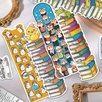 30pcs Cartoon Cute Animals Bookmarks Reading Books Tagged Students Stationary Supplies DIY Aesthetic Bookmarks Creative Gifts Good Vibrations