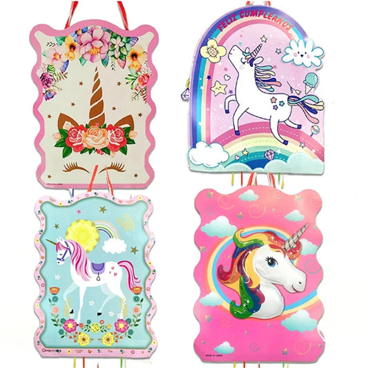 1pc Unicorn Theme Pinata Decoration Kid Boy Girl Birthday Party Game Props Hanging Paper Pinata Candy Gift Filler Dinosaur Pinat Good Vibrations