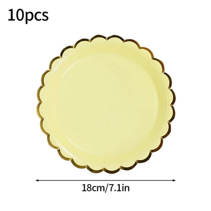 24pcs 7/9inch Pink Daisy Theme Disposable Tableware Flower Plate Napkin Straws Banner Birthday Party Baby Shower Wedding Decor Good Vibrations