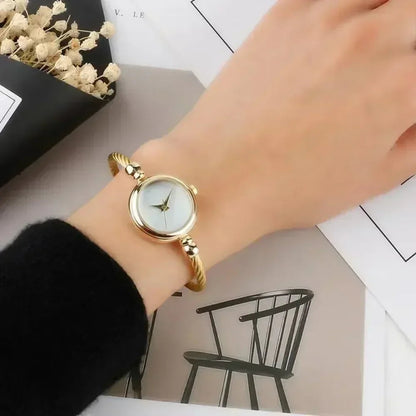 Watch for Women Small Gold Bangle Bracelet Luxury Watches Stainless Steel Ladies Quartz Wrist Watch Brand Casual Women Reloj Good Vibrations