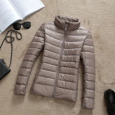 2021 New 90% Duck Down Jacket Women Autumn Winter Coat Lady Ultralight Down Jacket Good Vibrations