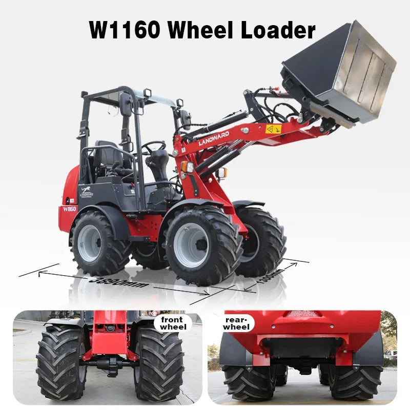 Mini loader with high efficiency and good maneuverability wheel loader  CE EPA Front End Type Wheel Mini Loader Customized Good Vibrations