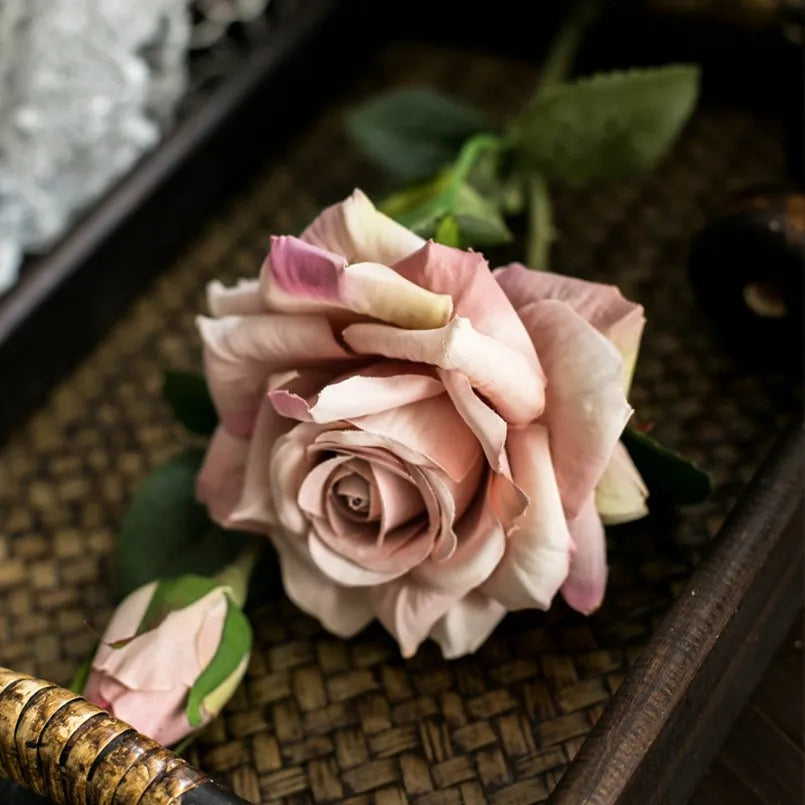 Artificial Flowers Big Silk Roses NEW Beautiful Branch Vase for Home Wedding Decoration Retro Autumn Fake Plants Christmas Decor Good Vibrations