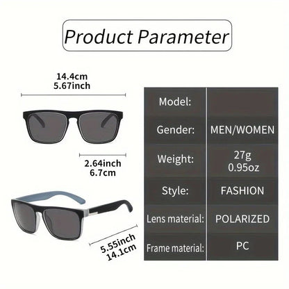Sporty Square Fashion Glasses for Men and Women,Anti-Reflective PC LensesComposite Frame,Ideal for Cycling, Driving,Beach Travel Good Vibrations