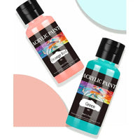 24 Colors Set Acrylic Paint DIY Painting Coloring Pigments For Fabric Clothing Shoes Sofa Painting Waterproof Acrylic Paints Good Vibrations