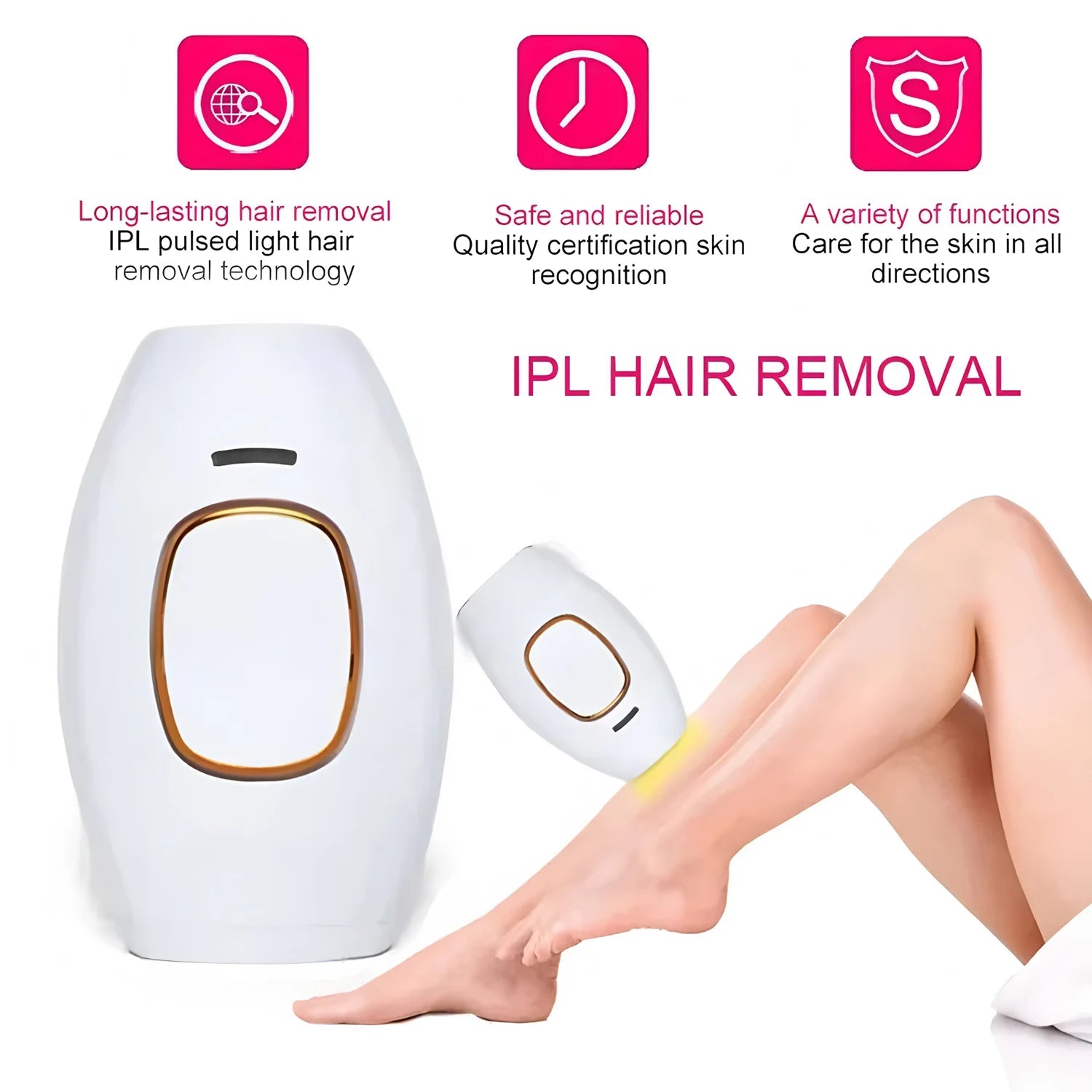 Hair Laser Depilator Electric Painless Depilator Home IPL Pulses Hair Removal Handset Women Men Painless Razor Tool Good Vibrations