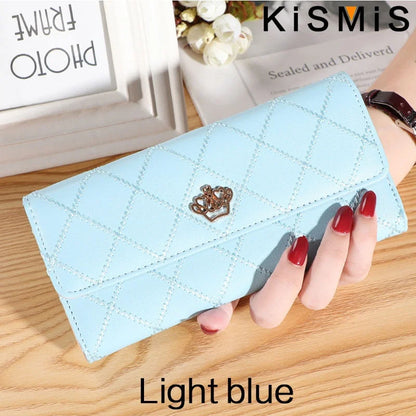 KISMIS Wallets for Women Cute Pink Pocket Womens Wallets Purses Plaid PU Leather Long Wallet Hasp Phone Bag Money Coin Pocket Ca Good Vibrations