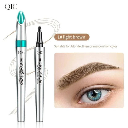 4D Microblading Eyebrow Pen 4 Forks Tip Eyebrow Tattoo Pencil Long Lasting Fine Sketch Liquid Eye Brow Make Up Good Vibrations