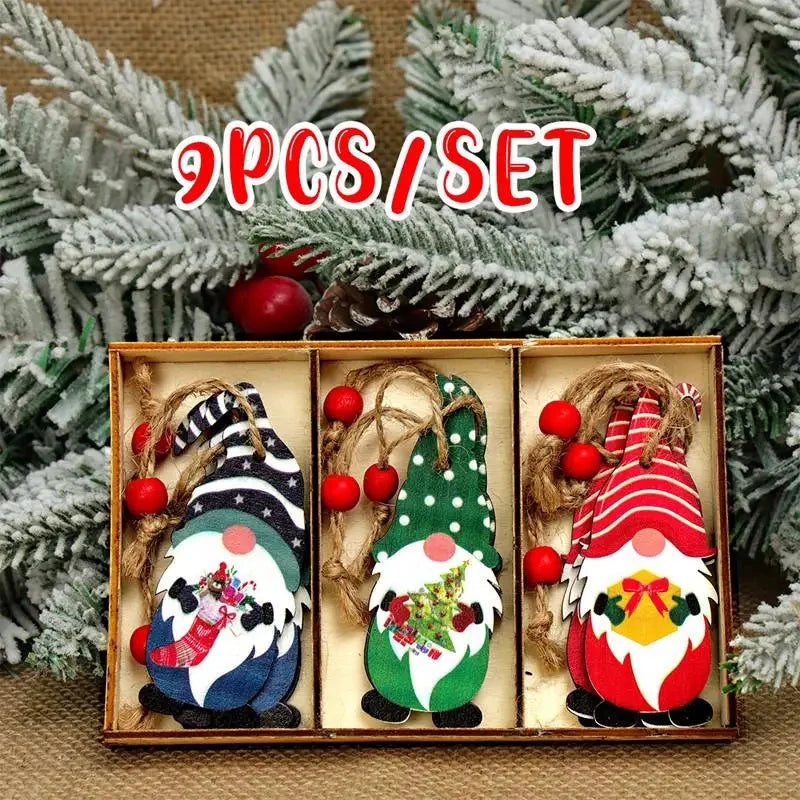 Christmas Wooden Pendant Merry Christmas Tree Decoration for Home 2025 Christmas Ornament Xmas Navidad Gifts Happy New Year 2026 Good Vibrations