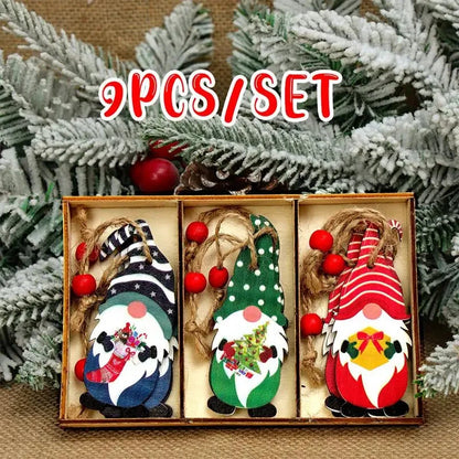 Christmas Wooden Pendant Merry Christmas Tree Decoration for Home 2025 Christmas Ornament Xmas Navidad Gifts Happy New Year 2026 Good Vibrations