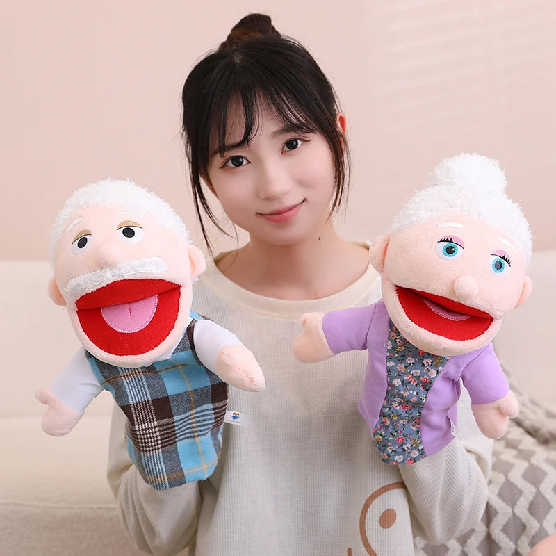 28-33cm Kids Plush Finger & Hand Puppet Popular Activity Boy Girl Role Play Bedtime Story Props Family Role Playing Toys Doll Good Vibrations