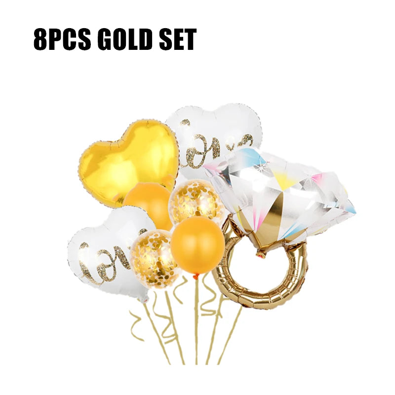 Bride To Be Balloons Rose Gold Letters Foil Balloon Team Wedding Decorations Bachelorette Party Supplies Good Vibrations