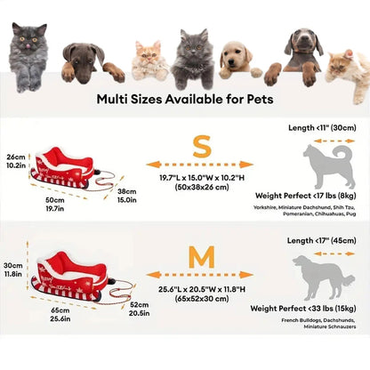 S/M Indoor Warm Dog Bed Pad Mat Warm With Non-slip Base Washable Dog Bed Christmas Sled Warm P et Dog Cat House Good Vibrations