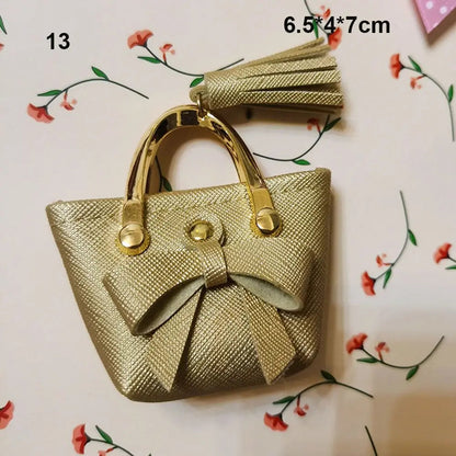Fashion Miniature Handbag PU Leather Bag Lady Purse Shoulder Bag For 1/6 BJD Dolls Outfits Accessories Dollhouse Girls Gift Toys Good Vibrations