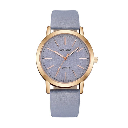 Fashion Women Leather Quartz watch Good Vibrations