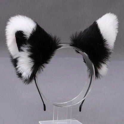 Lolita Animal Cat Fox Ear Hair Hoops Cosplay Faux Fur Hairband