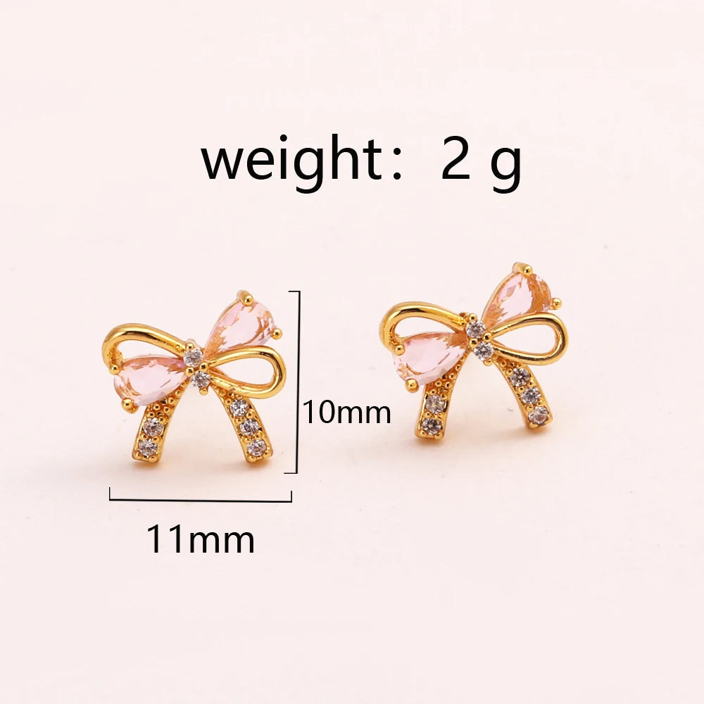 Y2K Exquisite Sweet Pink Zircon Bowknot Love Heart Chain Bracelet For Women Girls Party Birthday Jewelry Gift Good Vibrations Adult Super Store